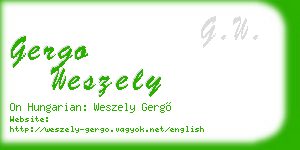 gergo weszely business card